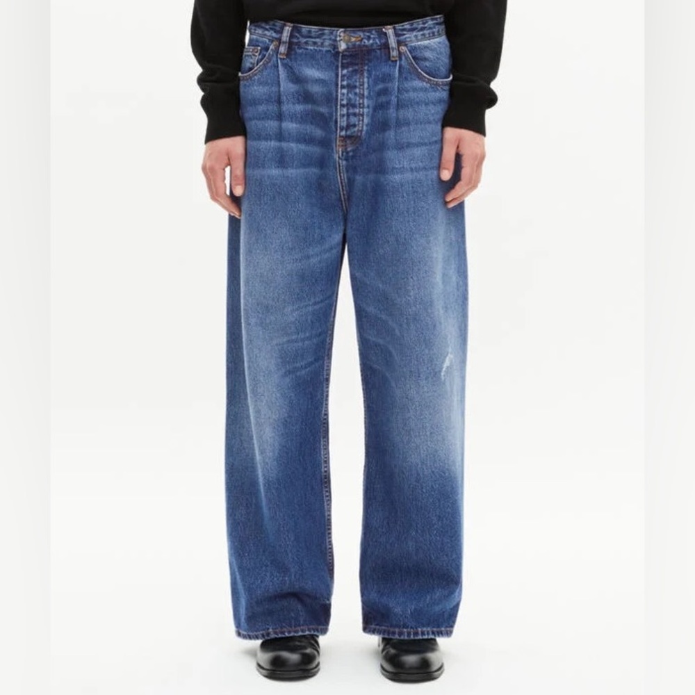 $325 NWT The Kooples Men's Wide Leg Jeans in Ultra Dark Sz 28